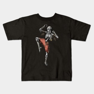 Muay Thai Skeleton Kids T-Shirt